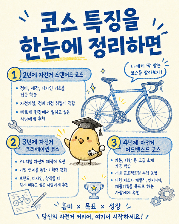 일본 자전거 유학 도쿄사이클디자인전문학교 코스 선택 6.jpg
